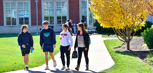 Student on Griffin Lawn